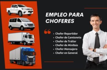 Chofer + 560 Vacantes Disponible !Postula Ya¡